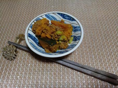 かぼちゃのそぼろ煮 かぼちゃのそぼろ煮 かぼちゃのそぼろ煮,かぼちゃ,合挽き肉の写真素材