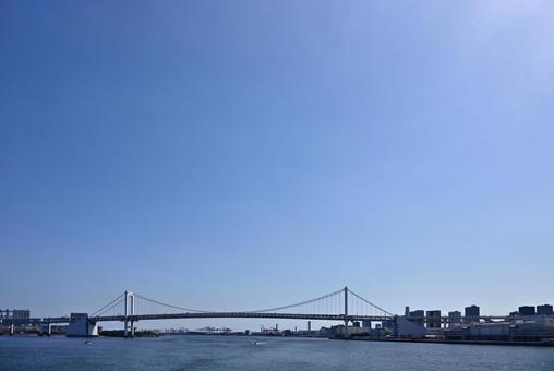 東京港風景~レインボーブリッジ~ 東京港風景~レインボーブリッジ~ レインボーブリッジ,橋,東京港連絡橋の写真素材