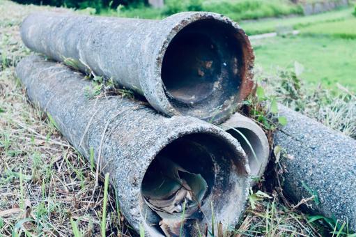 Photo, clay pipe, concrete, building materials, 