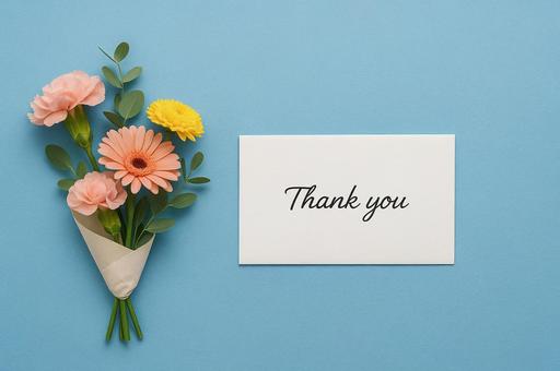 花束とthankyou 花束とthankyouの写真