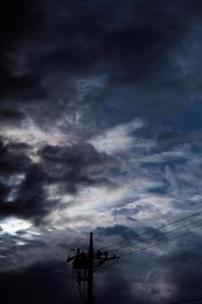 彩雲 彩雲 彩雲,虹色,雲の写真素材