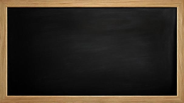 木枠のシンプル黒板の写真