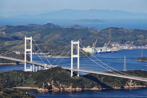 来島海峡大橋zoom3 来島海峡,来島海峡大橋,しまなみ海道の写真素材