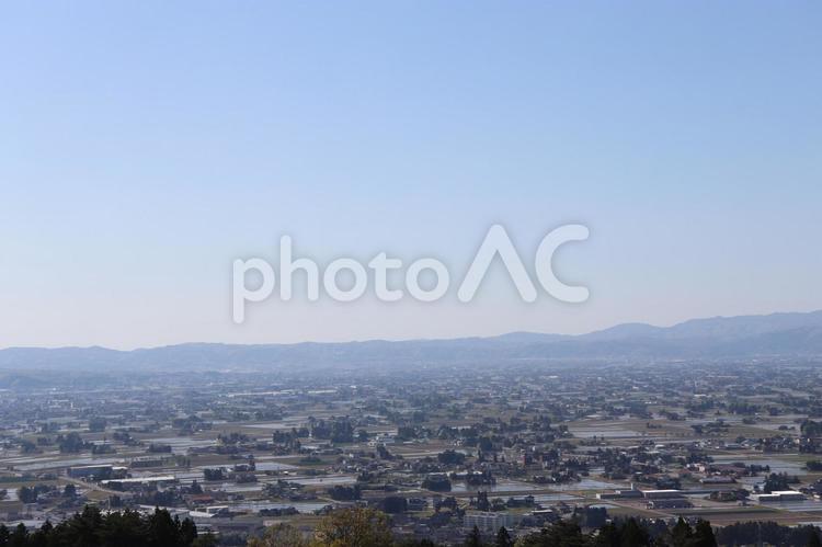 閑乗寺公園からの風景 閑乗寺公園,富山,屋外の写真素材
