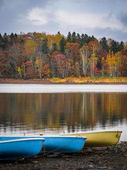 朱鞠内湖の紅葉 朱鞠内湖の紅葉の写真