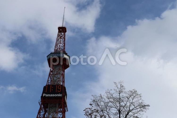 さっぽろテレビ塔 北海道,札幌市,晴天の写真素材