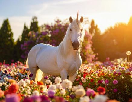 フラワーガーデンのユニコーン フラワーガーデンのユニコーンの写真