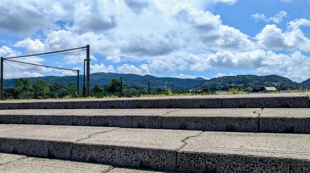 青空と階段 青空と階段 階段,青空,夏の写真素材