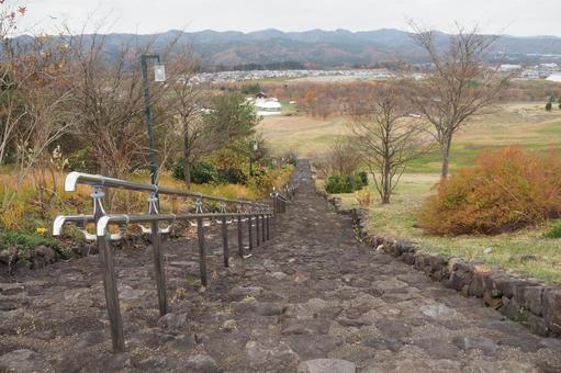 石の階段 国営越後丘陵公園,公園,石階段の写真素材