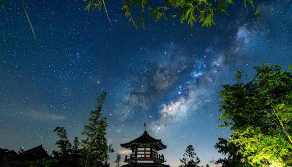 七夕 笹 天の川 七夕 笹 天の川の写真