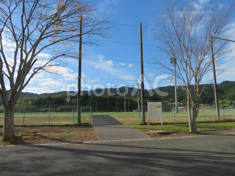 鴨川市　総合運動施設　サッカー場 サッカー場,鴨川市総合運動施設,木の写真素材