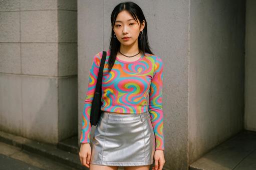 銀色ミニスカY2Kの写真