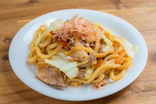 具沢山の焼きうどん 具沢山の焼きうどんの写真