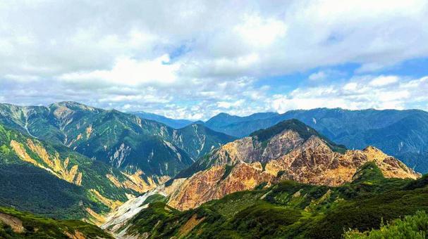 樅沢岳・左俣岳 樅沢岳・左俣岳 山の景色,絶景,天界の写真素材