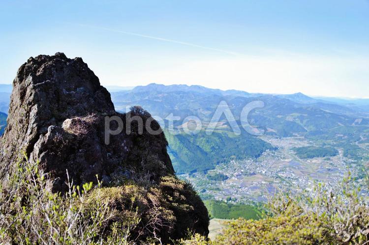 5月大分県由布岳を登山 二百名山,旅,山からの写真素材