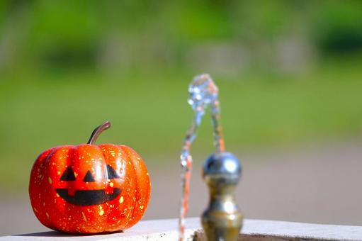 水飲み場のジャックオーランタン 水飲み場のジャックオーランタン ハロウィン,ジャックオーランタン,水道の写真素材