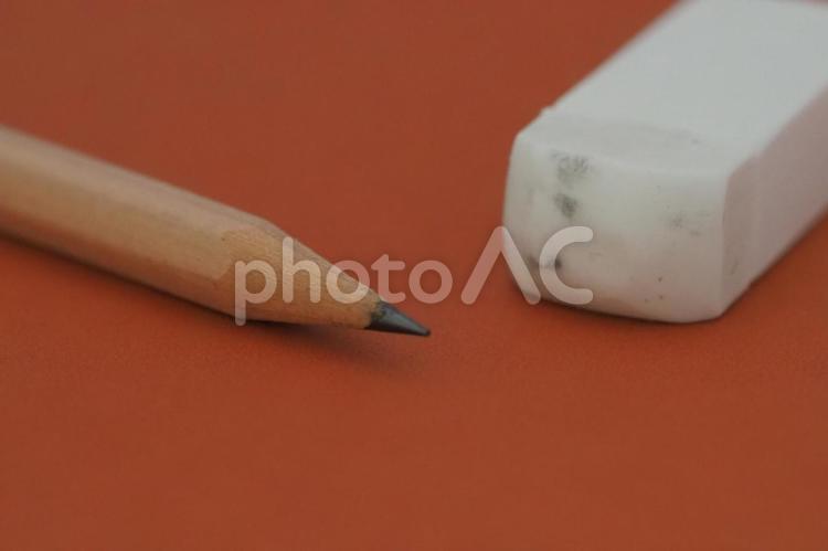 鉛筆　消しゴム 鉛筆,消しゴム,pencilの写真素材