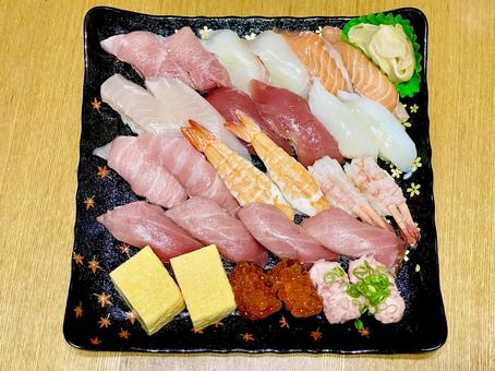 大トロ入り出前寿司4人前⑤ 大トロ入り出前寿司4人前⑤ 寿司,テイクアウト,出前の写真素材