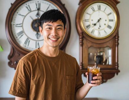 昭和レトロ・アンティーク喫茶でアイス珈琲 昭和レトロ・アンティーク喫茶でアイス珈琲の写真