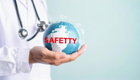 安全な医療 SAFETYと書かれた地球 安全な医療 SAFETYと書かれた地球の写真