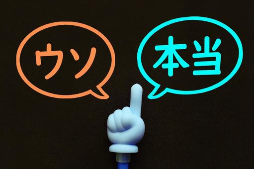 本当かウソかどちらだと思いますか。 本当かウソかどちらだと思いますか。の写真