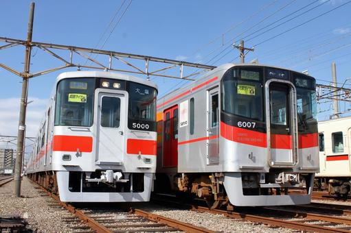 山陽電鉄、5000系と6000系 山陽電鉄,山陽電車,5000系の写真素材