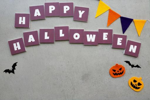コンクリ背景のハロウィンデコレーション コンクリ背景のハロウィンデコレーション ハロウィン,ジャックオランタン,万聖節前夜の写真素材
