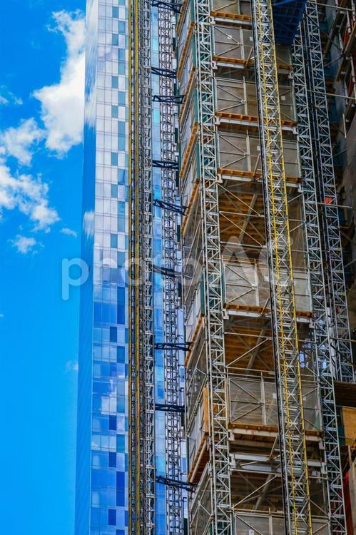 ニューヨークの建築群 ニューヨーク,古い建築物,レンガの写真素材