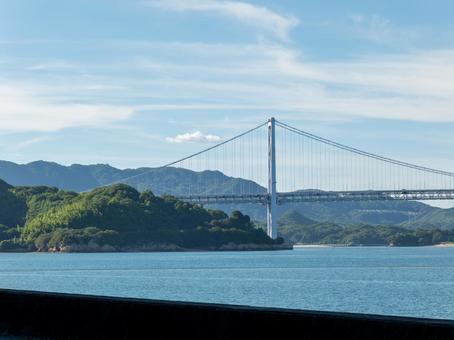因島大橋 因島大橋,青空,尾道市の写真素材