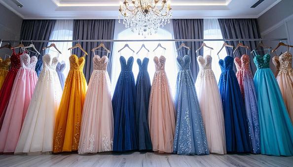 ドレスがかかる結婚式場のドレスルーム ドレスがかかる結婚式場のドレスルームの写真