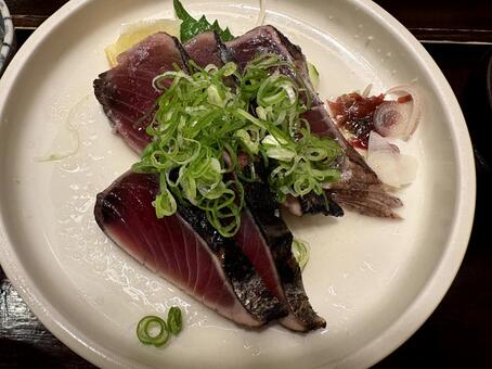 土佐名物　かつおのたたき 鰹料理,たたき,塩たたきの写真素材