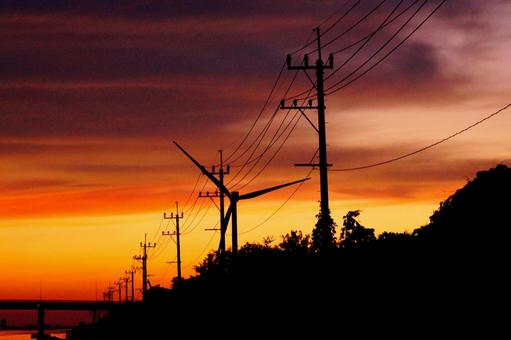 夕景 夕景 夜景,夕暮れ,マジックアワーの写真素材