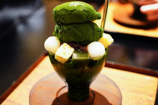 抹茶パフェ 抹茶,パフェ,アイスクリームの写真素材