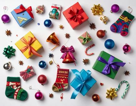 クリスマスプレゼントのフラットデザイン クリスマスプレゼントのフラットデザインの写真