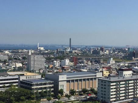 丸亀城からの眺め1 丸亀城からの眺め1 街並み,展望,丸亀城の写真素材