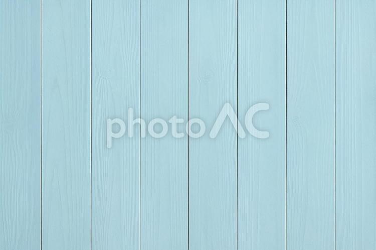 【背景素材】パステルカラーの木の板、水色 木目,ウッドウォール,バックグラウンドの写真素材