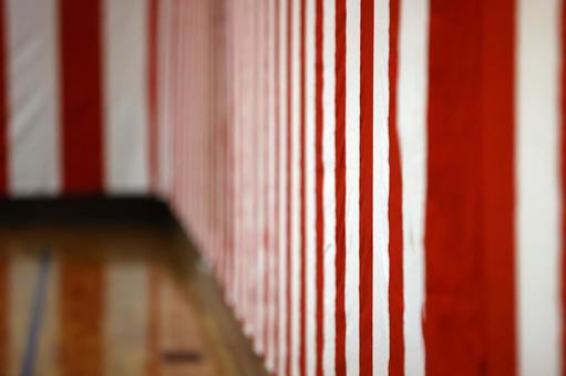 Photo, red and white, red and white curtain, video, 