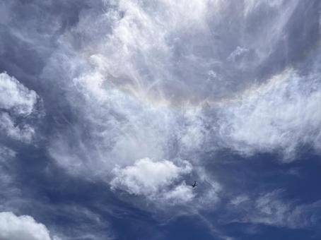 夏の空 空,夏空,青空の写真素材