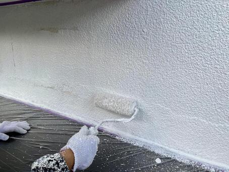 マスチック塗装様子① モルタル,サコツ,マスチックの写真素材