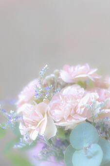 優しい色のカーネーションブーケ カーネーション,ブーケ,ユーカリの写真素材