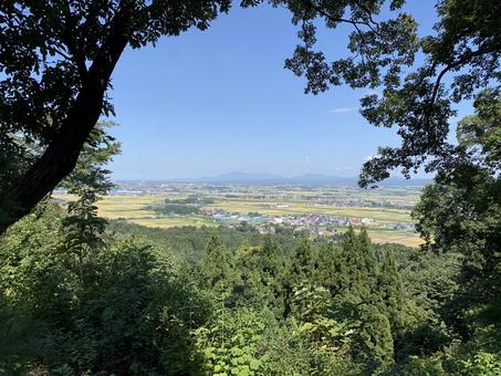 鮫ヶ尾城からの眺め1 鮫ヶ尾城,城址,続日本100名城の写真素材