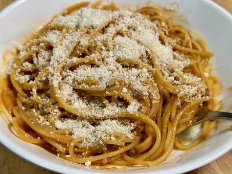 パスタ　粉チーズたっぷり パスタ,イタリアン,スパゲッティの写真素材