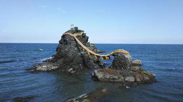 夫婦岩 夫婦岩,三重県,二見興玉神社の写真素材