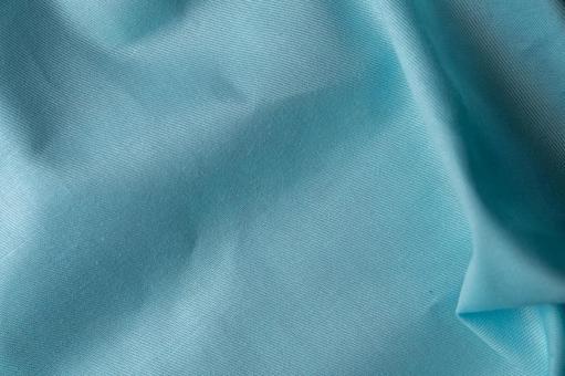水色布の繊細な折り目模様 布,生地,布地の写真素材