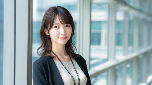 スーツを着た笑顔の女性 スーツを着た笑顔の女性の写真