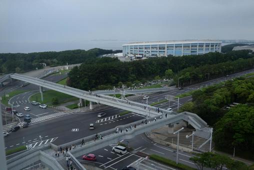幕張マリンスタジアム付近 幕張マリンスタジアム付近 zozoマリンスタジアム,歩道橋,幕張の写真素材