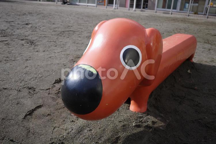 公園　犬　乗り物 公園,遊具,ロッキングの写真素材