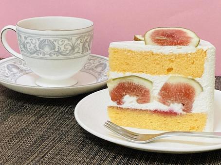 いちじくのショートケーキと紅茶2 いちじくのショートケーキと紅茶2 いちじく,ショートケーキ,ケーキの写真素材