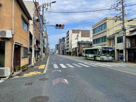 京都市堀之上町の大宮通 京都市堀之上町の大宮通 大宮通,京都市,下京区の写真素材