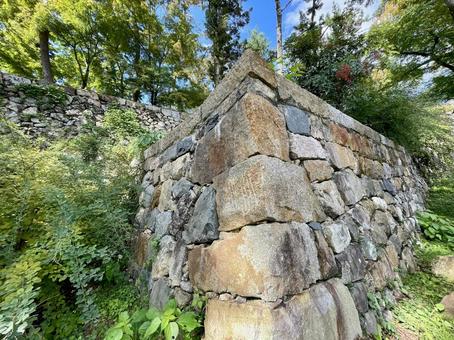 京都　丹波亀山城址 丹波亀山城址,城跡,石積みの写真素材